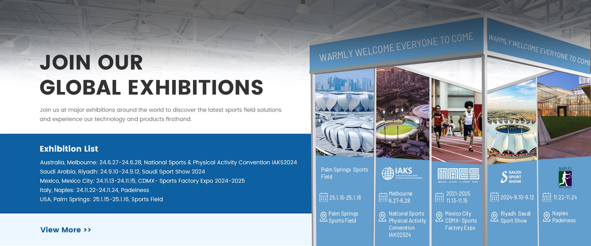 Join our global exhibitions